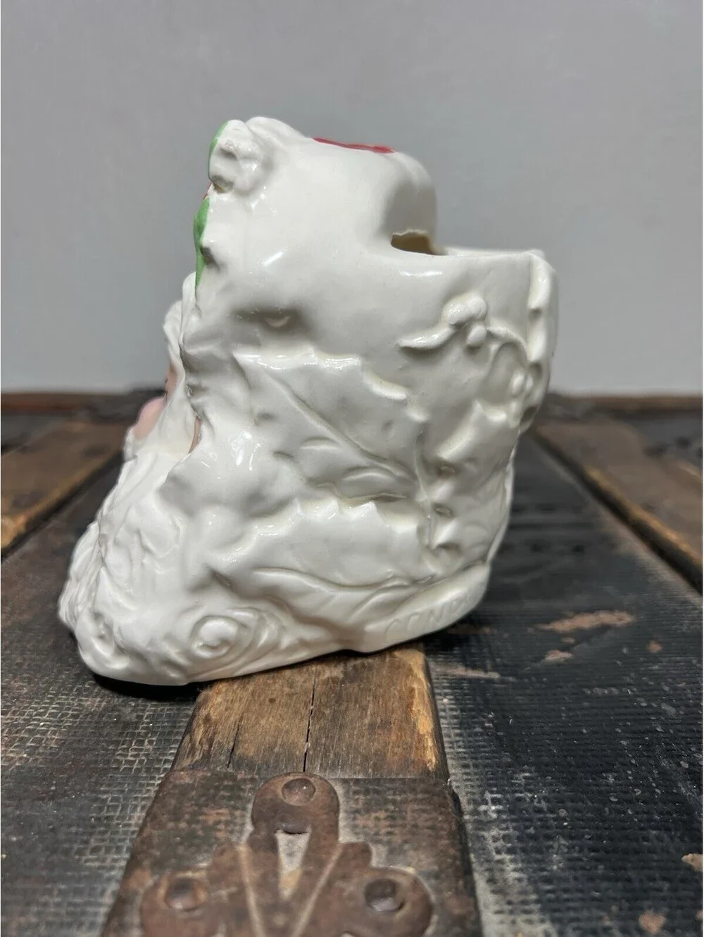 Rare Vintage Winking Santa Planter 1957 Conrad Ceramics
